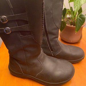 Keen Black Leather Waterproof Zipper Boots